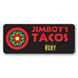 Name Badge W/Personalization (1.25"X3") Rectangle with Logo