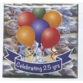 2" x 2" Square Full Color Button with Metal Back with Logo