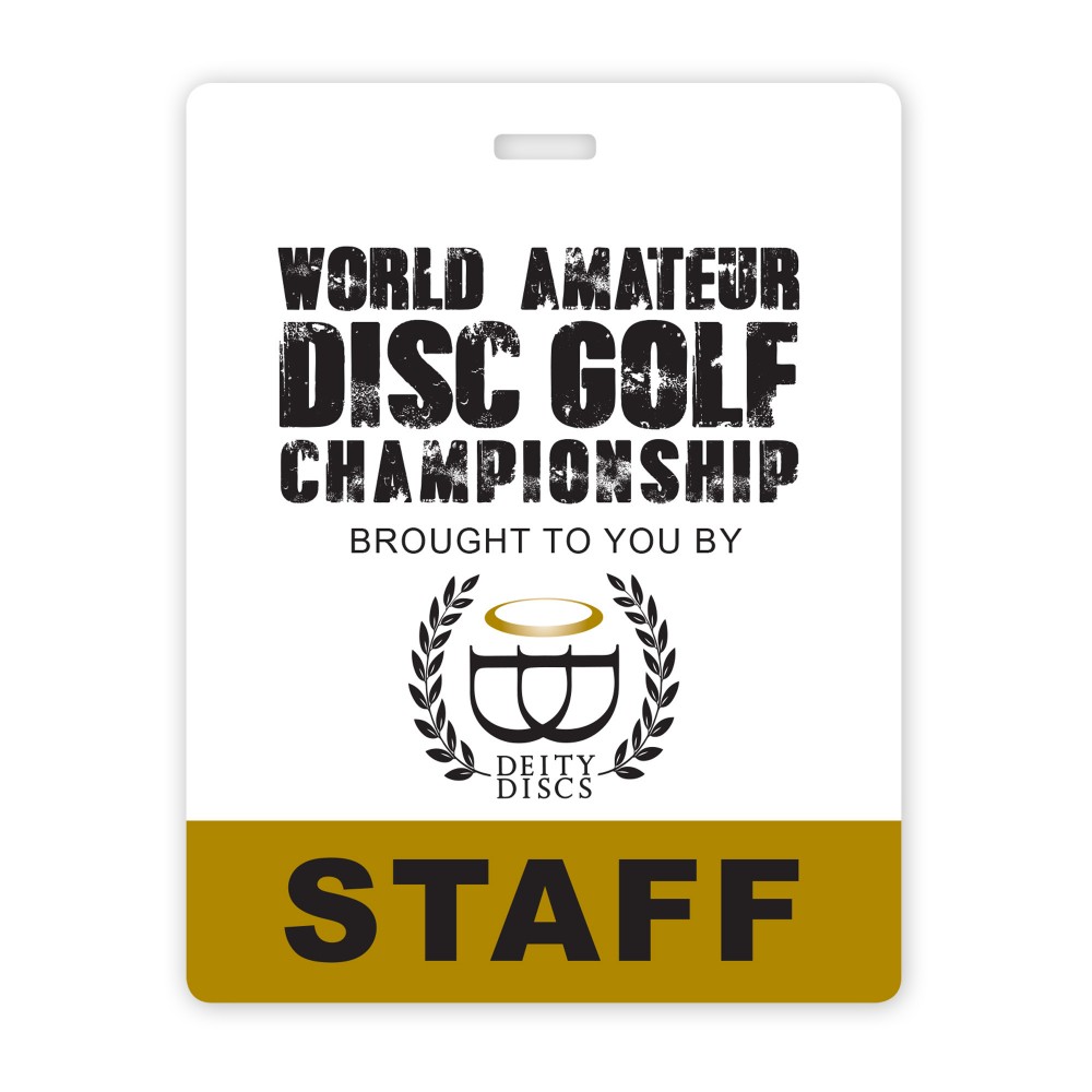 Laminated Paper Event Badge (3.5"x4.5") Rectangle with Logo