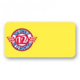 Full Color 50 Mil Name Badge (1"X2") Rectangle - No Personalization with Logo