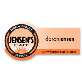 Promotional Full Color Name Badge w/ Personalization (2"X4") Round End