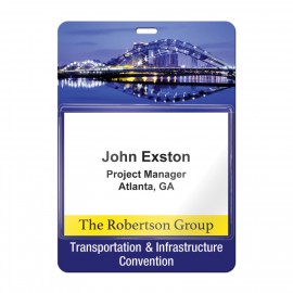 Deluxe Full Color Event Badge (4.25" x 6.00") with Logo