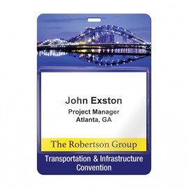 Deluxe Full Color Event Badge" (6.00" x 4.375") with Logo  Deluxe Full Color Event Badge" (6.00" x 4.375") with Logo