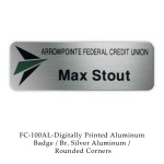 Digital Full Color Aluminum Name Badge with Logo