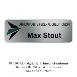 Digital Full Color Aluminum Name Badge with Logo  Digital Full Color Aluminum Name Badge with Logo