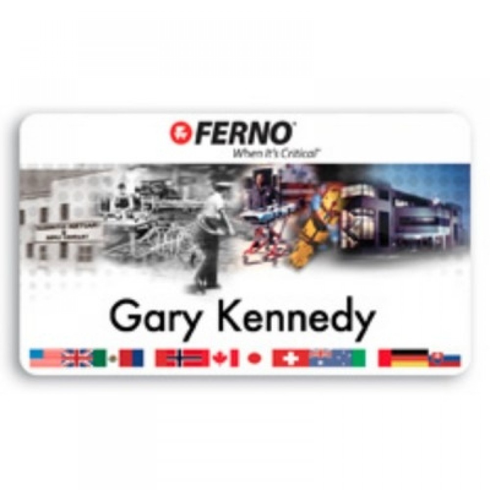 Name Badge w/Personalization (1.75"x3") Rectangle with Logo