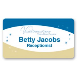 Name Badge W/Personalization (1.75"X3.125") Rectangle with Logo