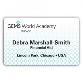 Laminated Personalized Name Badge (2.125"x3.375") Rectangle with Logo