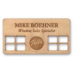 Custom Shape Personalized Wood Badge (1-5 Sq. Inches) with Logo