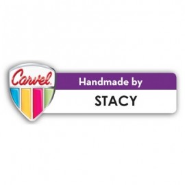 Promotional Full Color Name Badge w/ Personalization (1"X3") Shield End