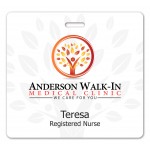Full Color Name Badge, Full Color w/ Personalization (3.125"X3.375") Rectangle with Logo
