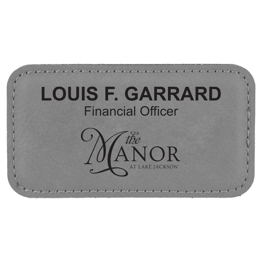 Custom Leatherette Badge 1.75"X3.25" Custom Leatherette Badge 1.75"X3.25"