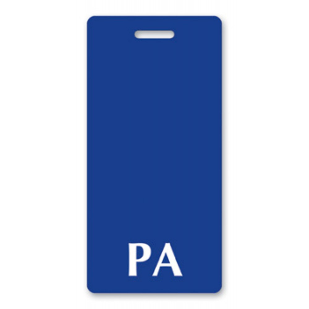 USA Made Laminated Plastic Tall Rectangle Badge Talker with Tag Slot (2.125"x4.375") with Logo USA Made Laminated Plastic Tall Rectangle Badge Talker with Tag Slot (2.125"x4.375") with Logo