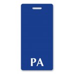 USA Made Laminated Plastic Tall Rectangle Badge Talker with Tag Slot (2.125"x4.375") with Logo