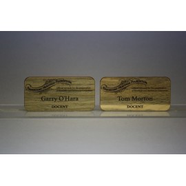 Customized 1.5" x 3" - Hardwood Name Tag
