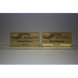 Personalized 1.5" x 3" - Hardwood Name Tag