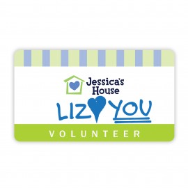 Promotional Uv Imprint Spectrum Badges With Personalization 2X3.5" Rectangle With Rounded Corners