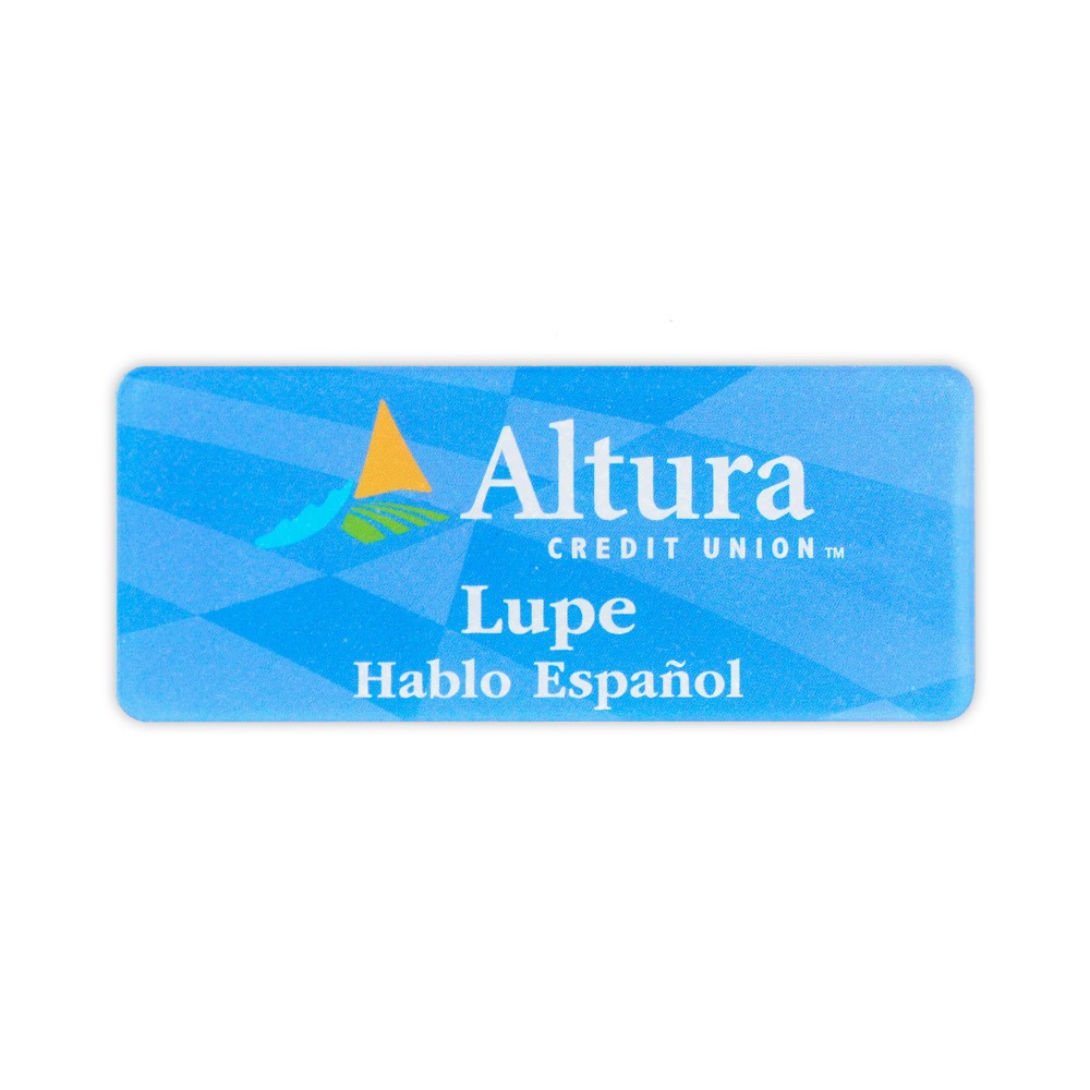 Acrylic Personalized Name Badge (1-5 Sq. Inches) with Logo