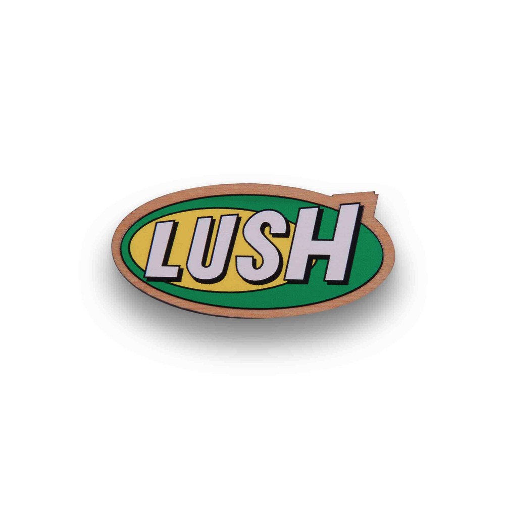 Full-Color Wood Badge (Small Oval) - USA Made Custom Printed Full-Color Wood Badge (Small Oval) - USA Made Custom Printed