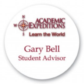 Laminated Personalized Name Badge (2x2") Round with Logo