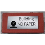 1.4" x 2.9" - Red Clay Bricks with Silver Plate with Logo