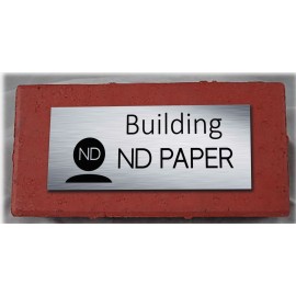 Customized 1.4" x 2.9" - Red Clay Bricks with Silver Plate