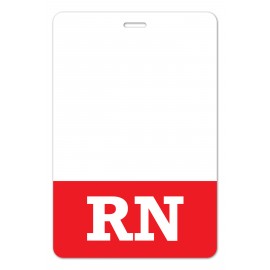 USA Made Laminated Plastic Tall Rectangle Badge Talker with Tag Slot (4"x 6") with Logo  USA Made Laminated Plastic Tall Rectangle Badge Talker with Tag Slot (4"x 6") with Logo