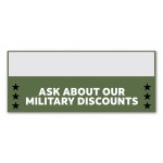 Custom Usa Made Paper Badge Ribbon Full-Color (1.25"x3")
