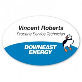 Custom Full Color Name Badge w/ Personalization (1.5"X2.375") Oval  Custom Full Color Name Badge w/ Personalization (1.5"X2.375") Oval