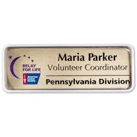Snap-It Lens Badge Personalized Aluminum (1"X3") with Logo
