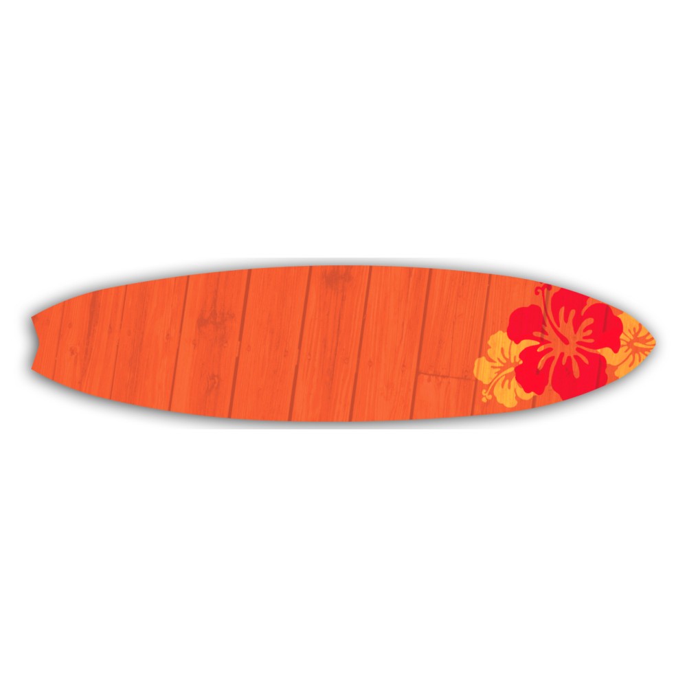 Laminated Name Badge (1"X4") Surfboard with Logo