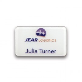 Top-Surface Printed Acrylic Badge (6-9 Sq. Inch) with Logo