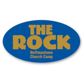 Poly Badge (2"x3.5") Oval with Logo  Poly Badge (2"x3.5") Oval with Logo