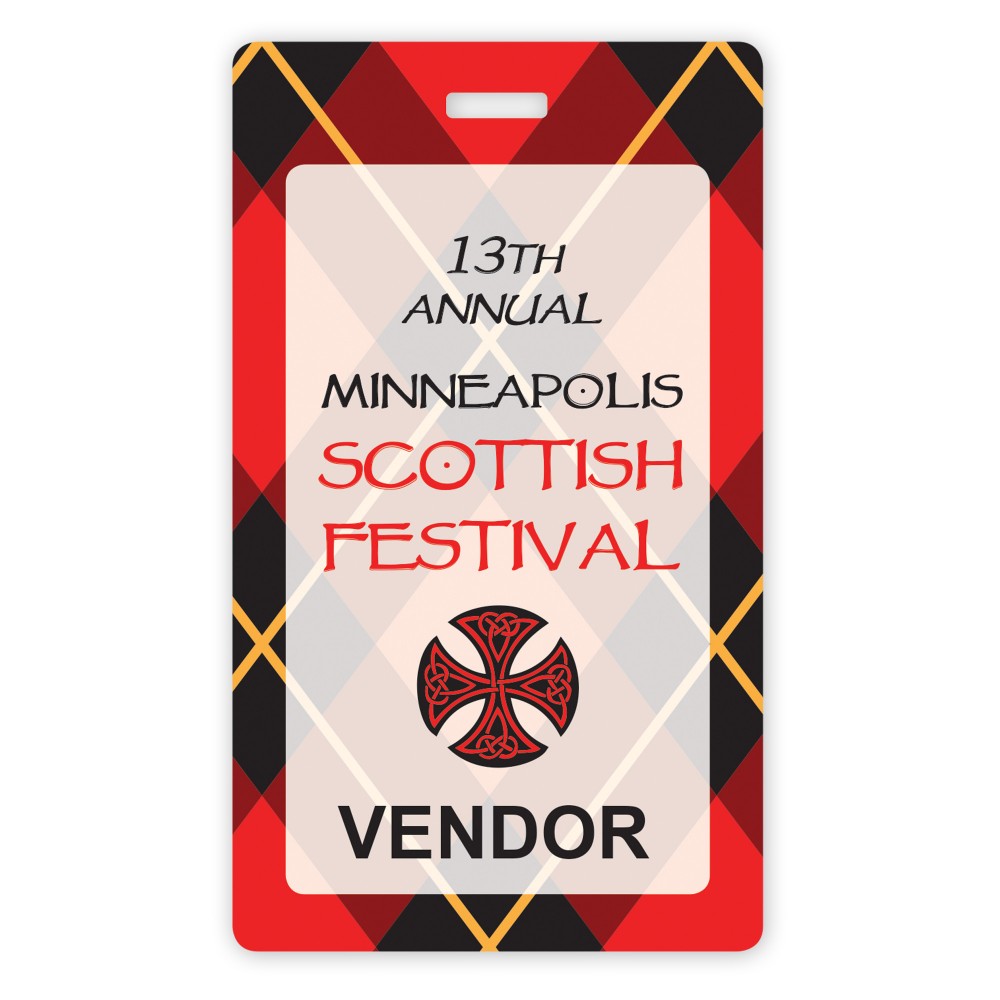 Personalized Laminated Paper Event Badge (2.625"x4.5") Rectangle