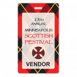 Personalized Laminated Paper Event Badge (2.625"x4.5") Rectangle