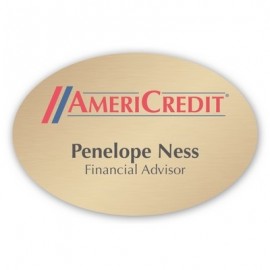 Logo Branded Laminated Personalized Name Badge (2"x3") Oval