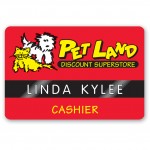 One Color Vinyl I.D. Badge (3" x 2") with Logo