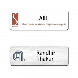 Customized The Athena Thick full color metal name badge 1" X 3"  Customized The Athena Thick full color metal name badge 1" X 3"