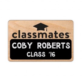 Personalized Customized Wood Blackboard Badges (6-10 Sq. Inches)