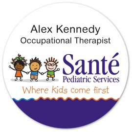Promotional Custom Shaped Badge - Uv Inkjet & Engraved (6-10 Sq. Inches) Personalized