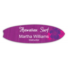 Name Badge W/Personalization (5.5"X1.625") Surfboard Shape with Logo
