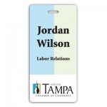 Name Badge W/Personalization (4.375"X2.125") Rectangle with Logo