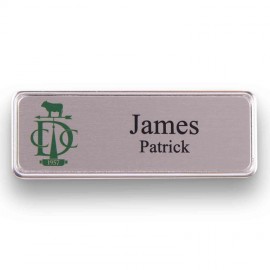 Executive Line Metal Frame Badge (1"x3") with Logo  Executive Line Metal Frame Badge (1"x3") with Logo