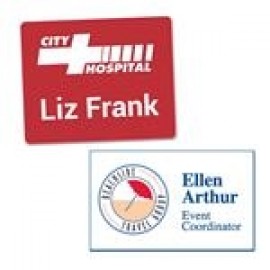 9-15 Square Inch Full-Color and Engraved Badge with Logo