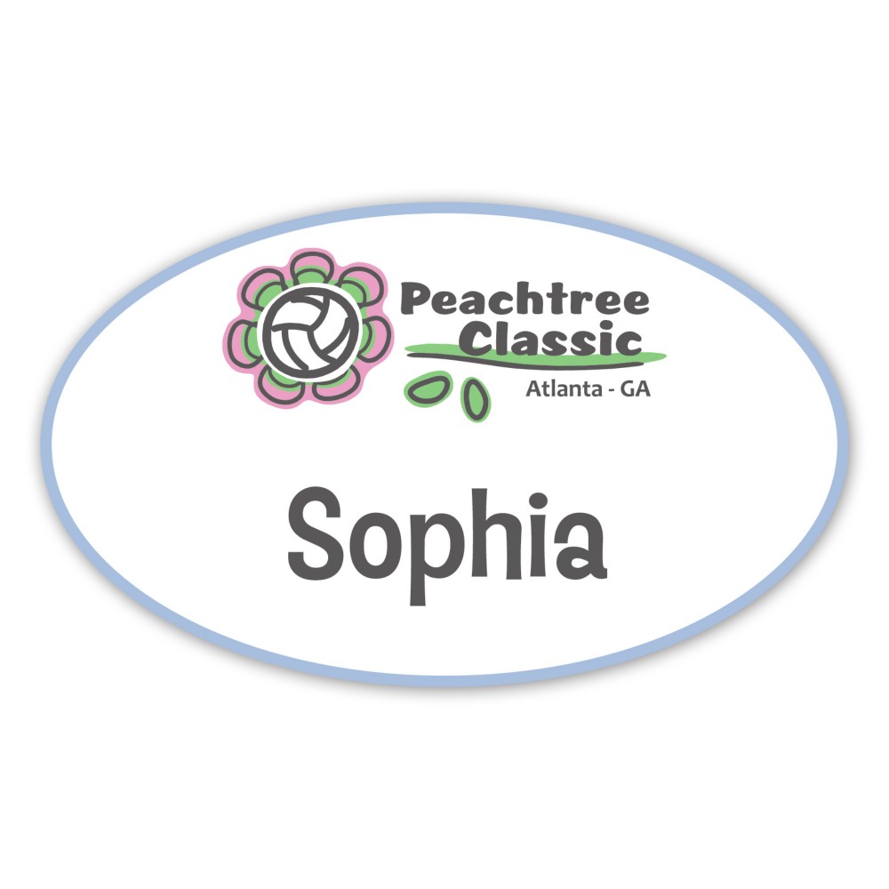 Personalized Name Badge W/Personalization (3"X5") Oval