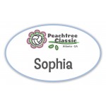 Name Badge W/Personalization (3"X5") Oval with Logo