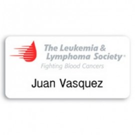 Laminated Personalized Name Badge (1.5"x3") Rectangle with Logo