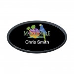 Personalized Plastic Framed Badges - Oval (1.5"X3") (Full Color)