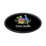 Plastic Framed Badges - Oval (1.5"X3") (Full Color) with Logo