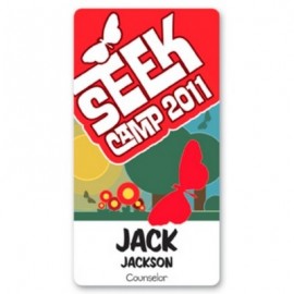Promotional Laminated Personalized Name Badge (2.25"x4.25") Rectangle  Promotional Laminated Personalized Name Badge (2.25"x4.25") Rectangle